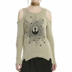 Star Wars Rogue One Rebel Cold Shoulder Sweater
